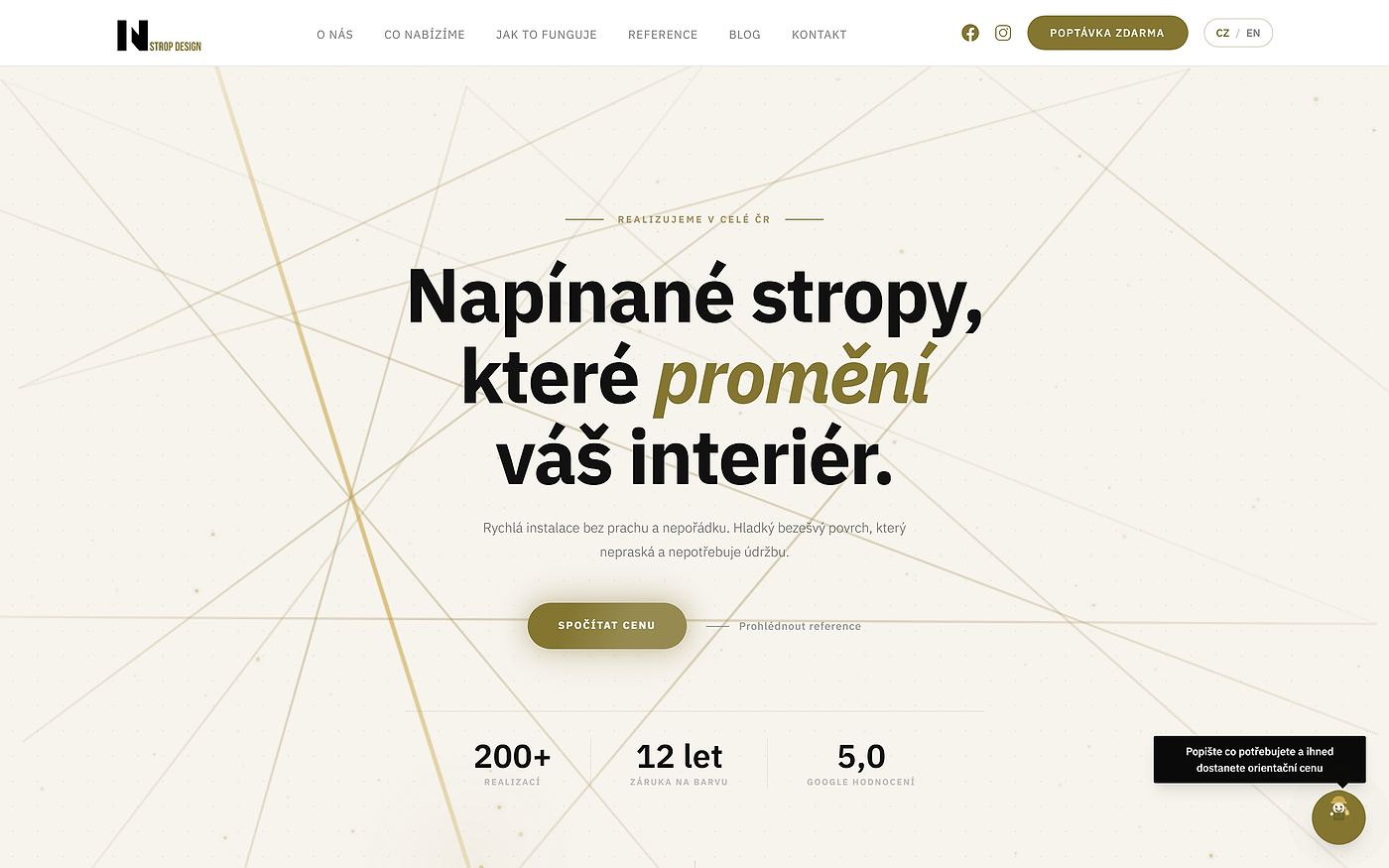 Strop Design, napínané stropy